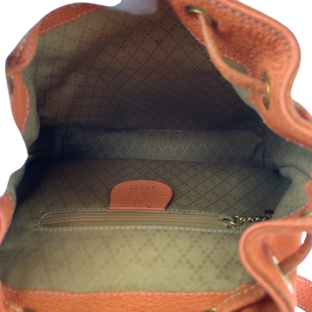 GUCCI Bamboo Orange Brown Suede Backpack - Picture 8 of 10